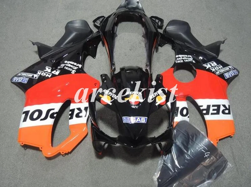 Литьевая Форма ABS Обтекатели комплект Подходит для HONDA CBR 600 F4i FS 04 05 06 07 CBR600 2004 2005 2006 2007 Комплект кузова оранжевый желтый - Цвет: repsol