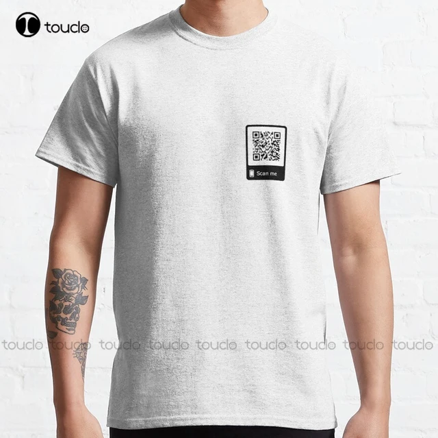 Rick Roll Link Qr Code Classic T-shirt Mens T Shirts Graphic