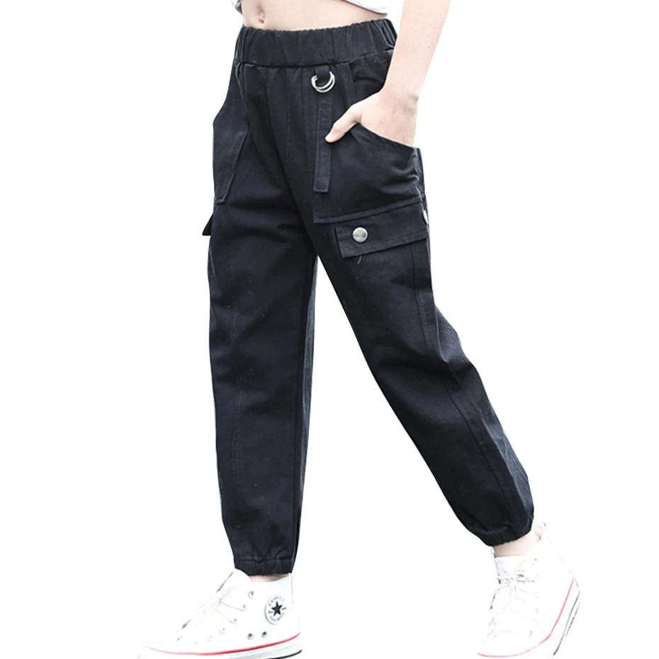 inhzoy Kids Girls Cargo Jogger Pants 4 Pockets Cotton Fashion Bottoms with  Drawstring Black 10  Walmartcom