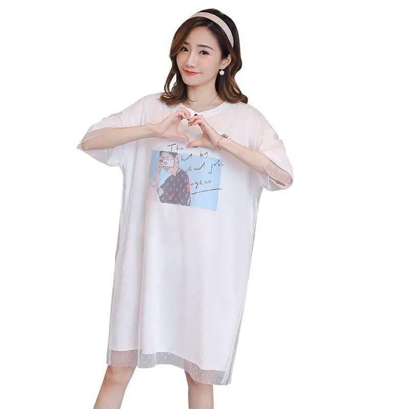 Летние платья для беременных, ropa mujer, платье с коротким рукавом для беременных женщин, одежда для беременных, платья для беременных - Цвет: Белый