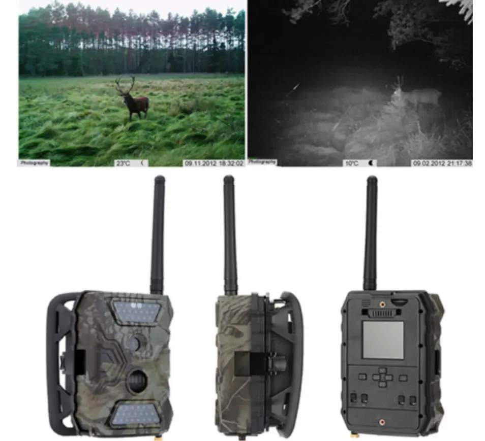 Black MMS Охоты Камеры Trail Охота записывающее устройство для игр 12MP HD изображения ИК светодиодный свет день и ночь доступны лес Скаутинг дикой природы камера - Цвет: Black
