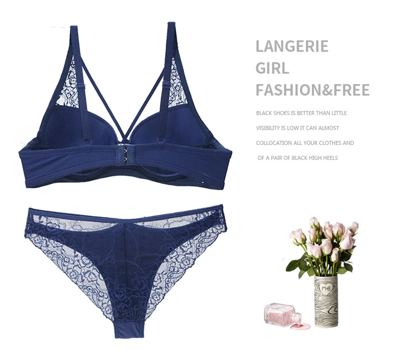 cute underwear sets DaiNaFang New Sexy BCD Cup Bra Sets Lace Thong Hollow Out Underwear For Women Intimante Brief Female Girls Lingerie Panties sexy bra panty set