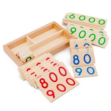 Cartões de madeira montessori, cartões digitais de brinquedo para os estudantes aprendizagem, tamanho pequeno, brinquedos educativos para precoce, 1-9000
