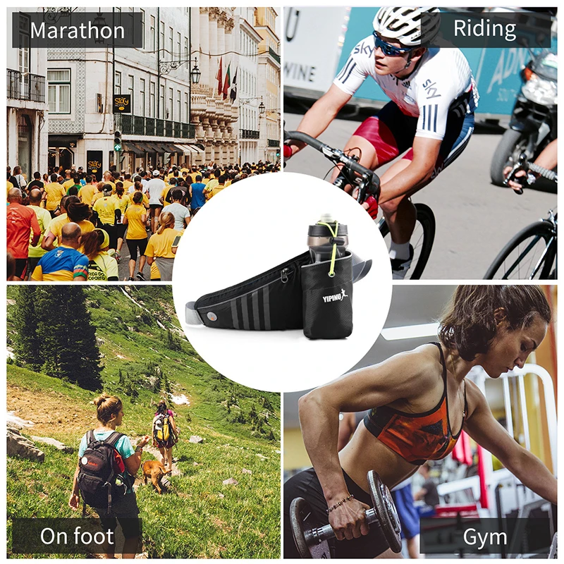 Running Belt Bag Trailing For Phone Holder Sport Fanny Pack Men Woman Fitness Waterproof Waist Pack With Water Bottle Gym Bags