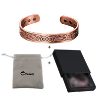 Vinterly Pure Copper Energy Magnetic Cuff Bracelet Bangles For Women or Men