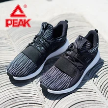 Пиковая Мужская прогулочная обувь в городском стиле; трикотажная дышащая повседневная обувь без украшений; нескользящая износостойкая спортивная обувь для тренировок