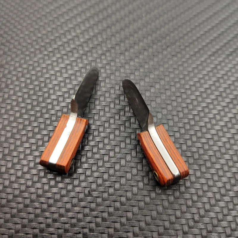 Description Picture 6 of itemDamascus Coating Mini Tiny Kitchen Knife Paper Letter Cutter Sharpen Blade Keychain Fixed Blade Small Straight Knife Key Pendant