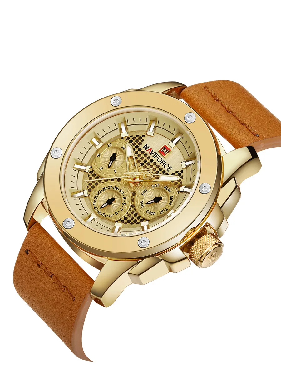 

Naviforce Nf9116 Hot Selling Men Belt Quartz Watch Calendar Waterproof Business Casual MEN'S Watch Watch
