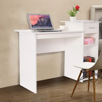 

Small computer study student desk laptop desk with drawer home office furniture boutique pure color simple desktop computer U