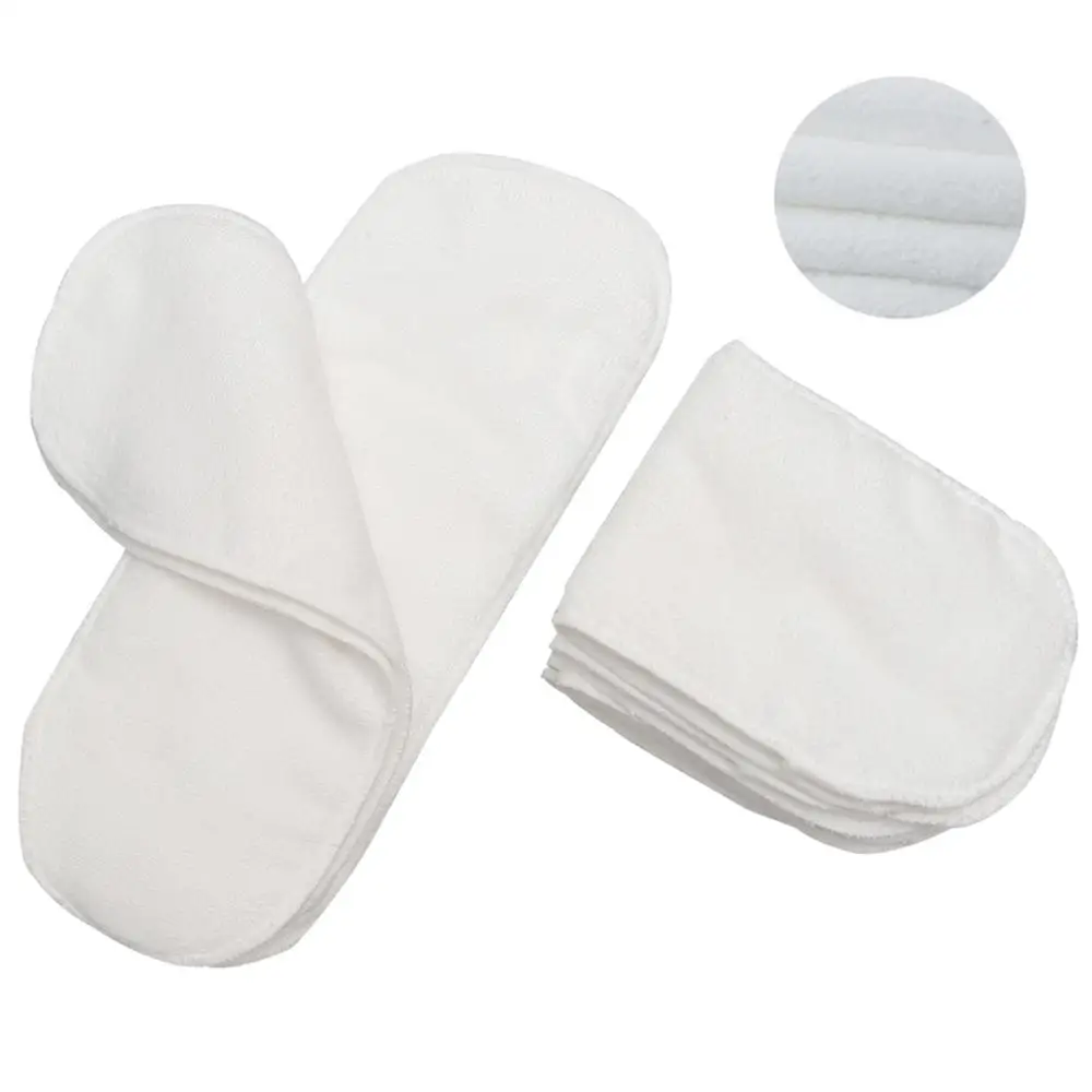 10 шт./упак. мягкий 3 слоя Microfiber младенца подгузники для новорожденных моющиеся
