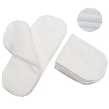 

10PCS/Pack Soft 3 Layers Baby Microfiber Nappies Newborn Washable Insert Reusable Cloth Diaper Changing Liners