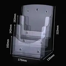 

a5 three-layer wall-mounted promotional materials transparent front desk newspaper magazine color page storage display rack