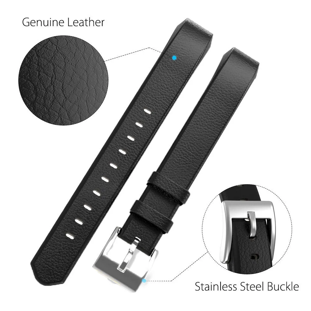 Регулируемый ремешок для часов из натуральной кожи для Fitbit Alta hr