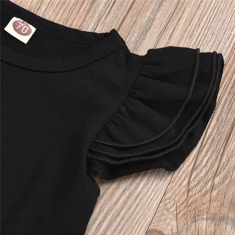 2020 summer sunflower baby girl clothes set  (9)