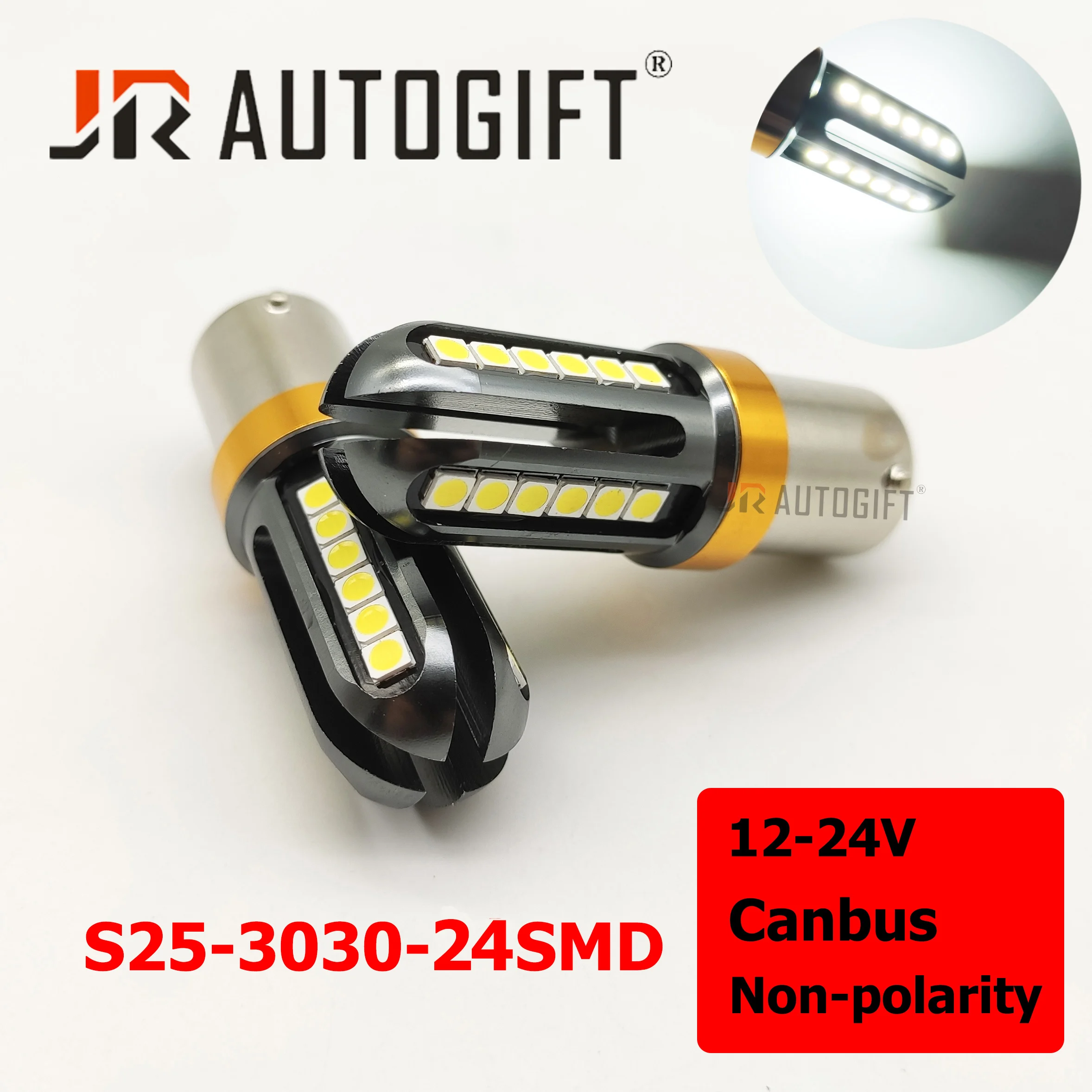 10xP21W 1156 BA15S 1157 BAY15D S25 светодиодный Canbus 12-24V автомобильная лампа 3030 24SMD Обратный DRL автоматического поворота светильник индикатор фонарь стоп-сигнала