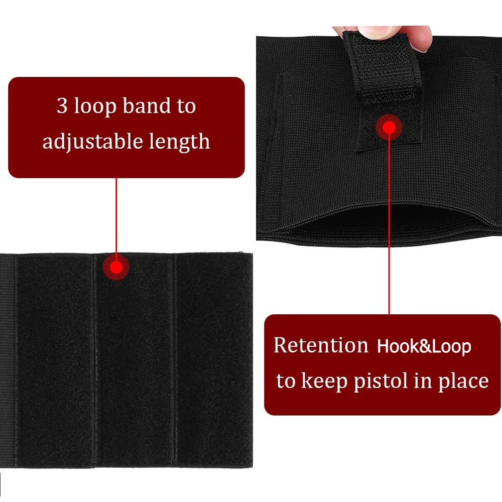 Tactical Ankle Holster for Pistol Concealed Carry Gun Holder Universal Handgun Pouch Elastic Leg Cover Hunting Acsessories pistol holster hunting holster gun holster gun accessories