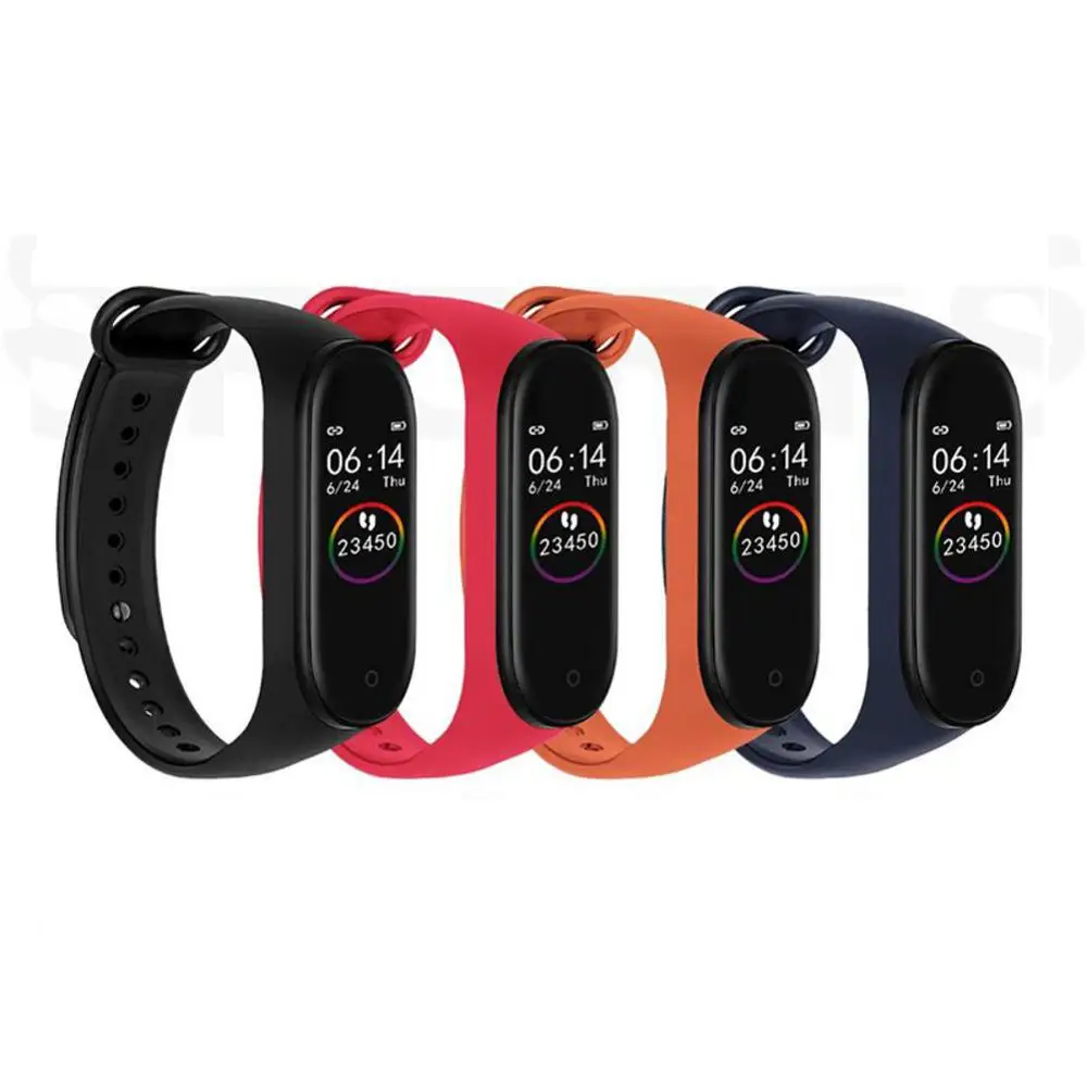 Новый смарт браслет M4 Band 50 шт./компл. 3 цвета AMOLED экран для Miband 4 фитнеса Bluetooth