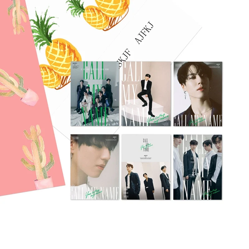 14 шт./компл. Kpop GOT7 настоящий мое имя Фотокарта фото Stikcy карты для студентов с украшением в виде кристаллов карты Стикеры