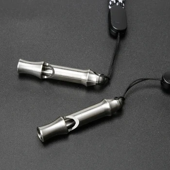 

Titanium Alloy Whistle Outdoor Emergency Survival Safety Sport Camping Hunting Cheerleading Whistle EDC Tool