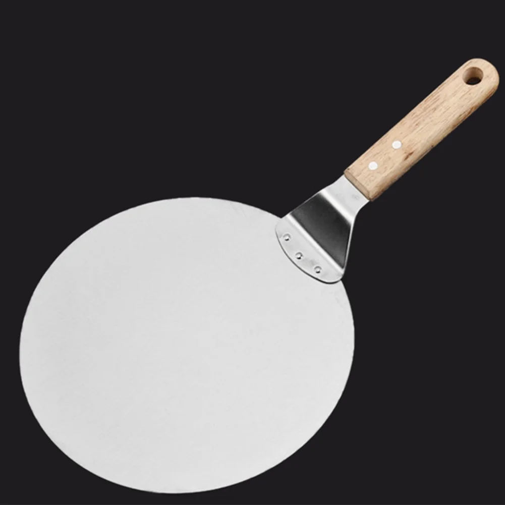 Scoop Kitchen Supplies Pizza Scraper Shovel Breadboard Stainless Steel Wooden Handle Cake Server Home Baking Tools Durable |