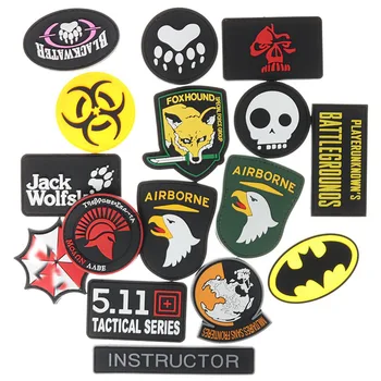 

3D World Map Batman Skull 511 Paw Size Eye PVC Epoxy Armband Military Tactical Badge Clothing Hat Backpack Outdoor Sports Patch