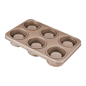 

6 Holes Donut Cupcake Pan Muffin Tray Cupcake Mold Muffin Mould Carbon Steel Baking Tool Non Stick Bakeware Biscuit Pan Molds