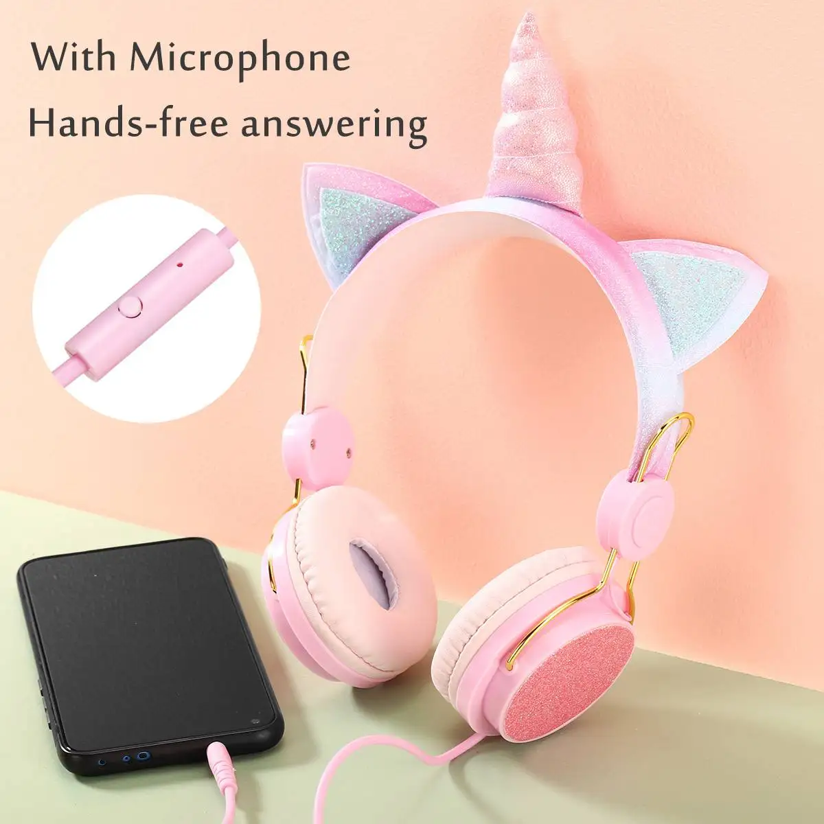 Cartoon Headphone bluetooth Wireless Computer Earphone Girls Music Phone Headset Microphone Daughter Kids Cute Shape
