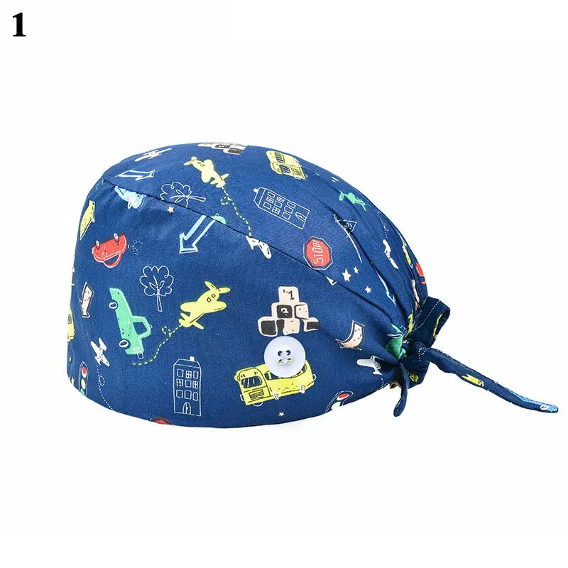 Unisex Cotton Adjustable Pet Work Hats Dust Cap Nursing Cap Elastic Beauty Hats Beauty Salon Pet Scrubs New Baotou Hat Wholesale grey skully hat