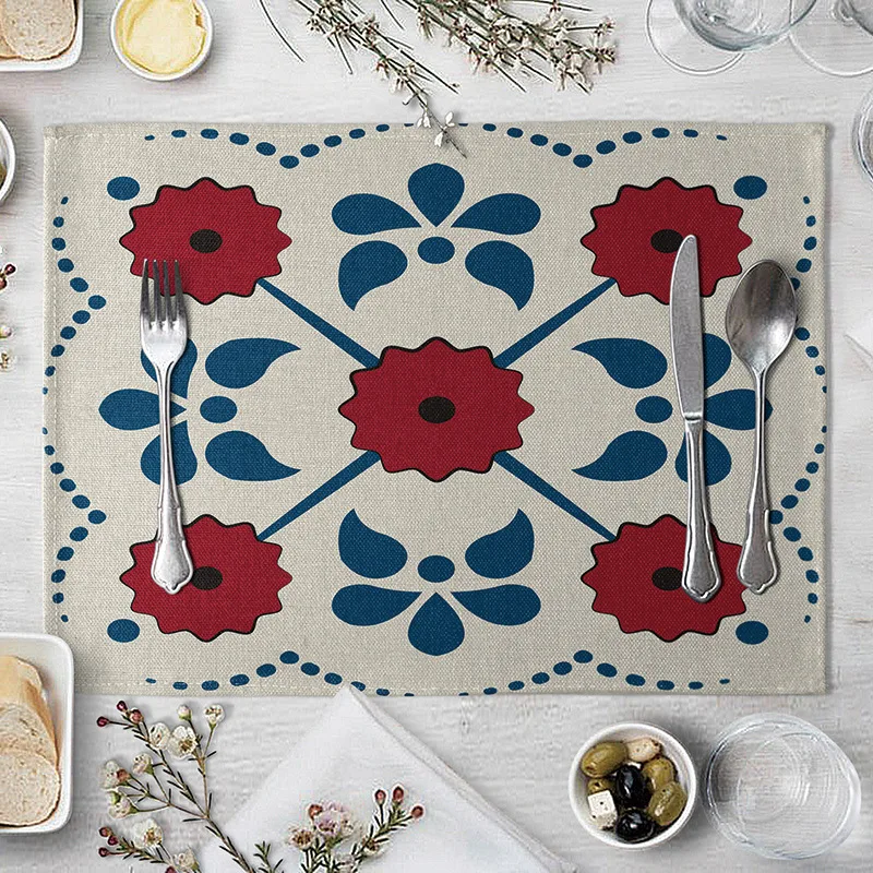 

Mandala Kitchen Table Linen Geometric Table Mat Kitchen Placemat Dining Table Mat Coaster Pads Cup Mats Home Decor