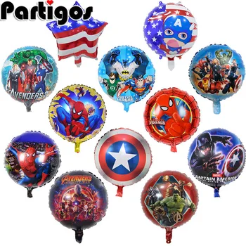 

10pcs/lot 18inch Super Hero Balloons Spiderman Batman Foil Balloon Children Birthday Party Supplies Baby Toys Decoration