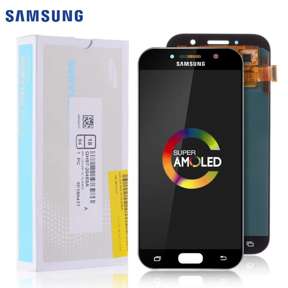 Цена AMOLED Дисплей для SAMSUNG Galaxy A5 2017 A520 A520F SM A520F в сборе с тачскрином на рамке Оригинал 5.2