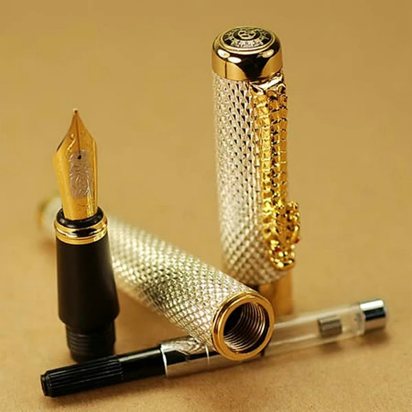 Перьевая ручка Jinhao с серебряным драконом перьевая перьевым наконечником 1200|fountain