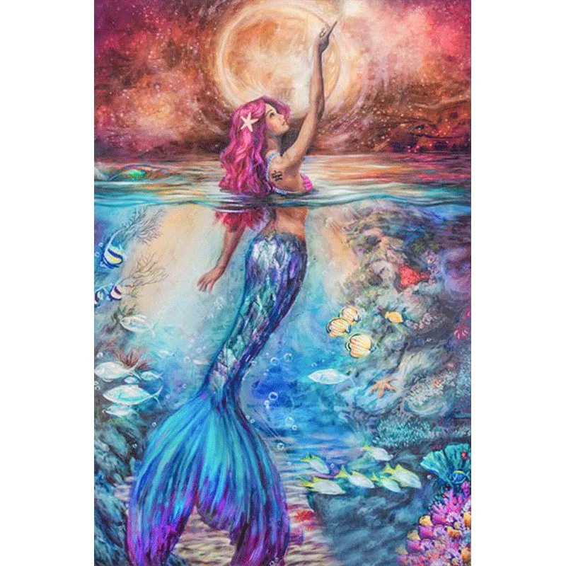 

DIY Diamond Painting New Style 5D Mermaid Resin Full of Crystals Manufacturers Direct Selling Recruitment Agent Support on Behal