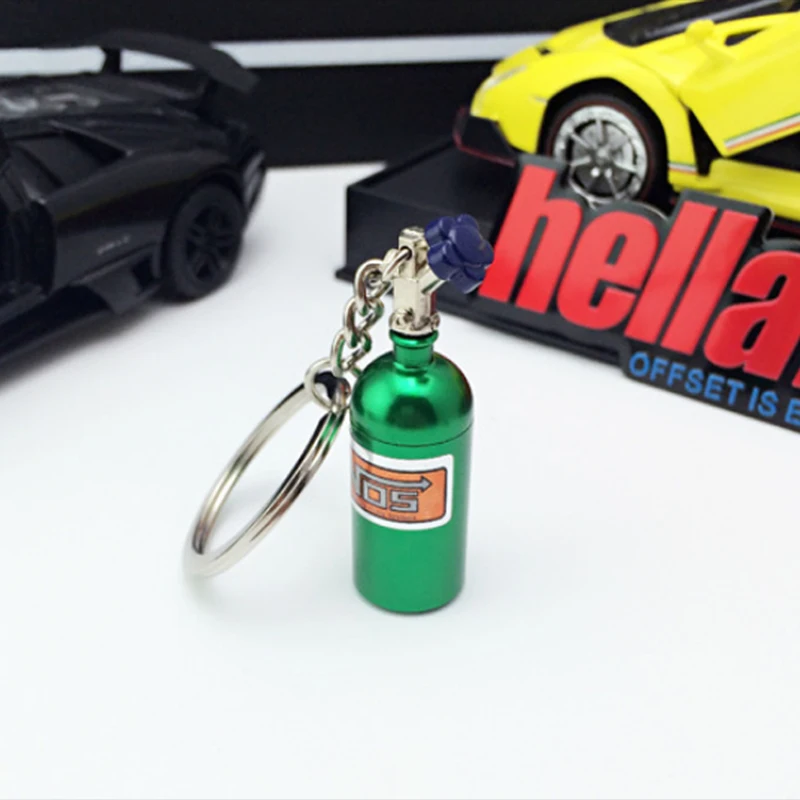 Mini Creative NOS Bottle Keychain Car Accessories Auto Metal Keyring Keyfob Vehicle Pendant Supplies Dropship | Автомобили и