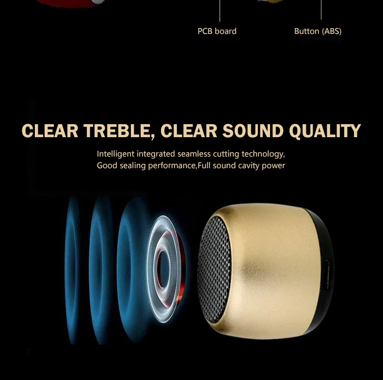 US $6.16 - 7.19 NEW 2021 Hot Mini Gift Bluetooth Speaker Metal HiFi TWS Super Small Steel Loudly Speaker Wireless Portable Bluetooth Speaker