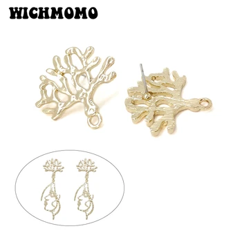 

New 25*26mm 6pieces/bag High Quality Zinc Alloy High Trees Earring Base Connectors Linkers for DIY Earring Jewelry Accessories