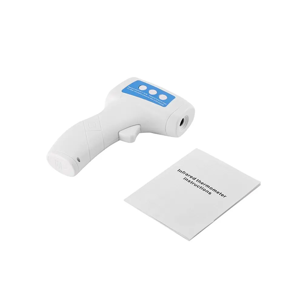 Ручной цифровой инфракрасный термометр Бесконтактный лазерный температурный пистолет ЖК-дисплей для тела и комнатной температуры - Цвет: White