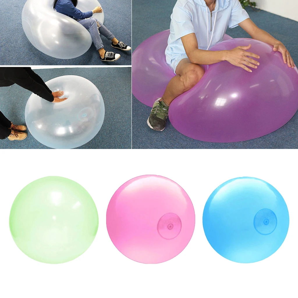 47.24'' Bubble Balloon Inflatable Funny Toy Ball Soft Water Filled Beach Balls Outdoor Play for Kids Children Adults