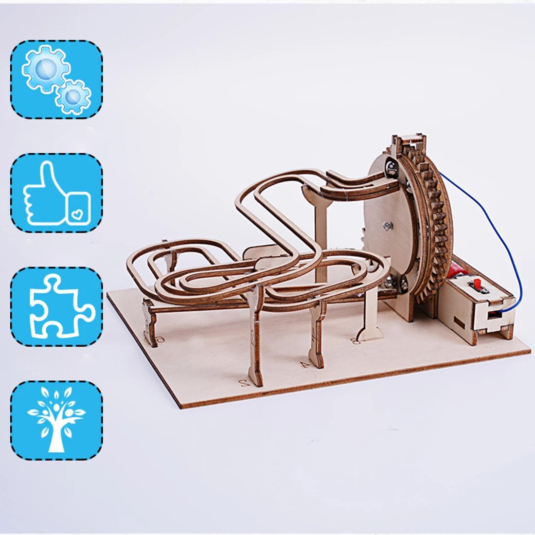 Мраморная Передача передач, Сборная модель, Наборы деревянных 3D пазлов, сборная модель, игрушка, модель, строительные наборы