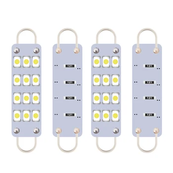 

4pcs Car Interior Reading Light Bulbs 6000K Roof Dome Lamps PCB Circuit Board