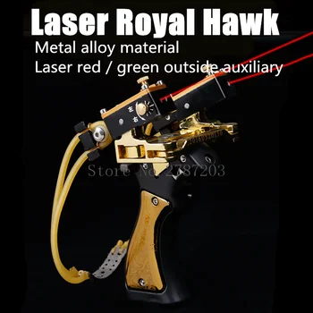 

High quality infrared slingshot powerful slingshot red laser aiming point with flat rubber band outdoor hunting shooting tool