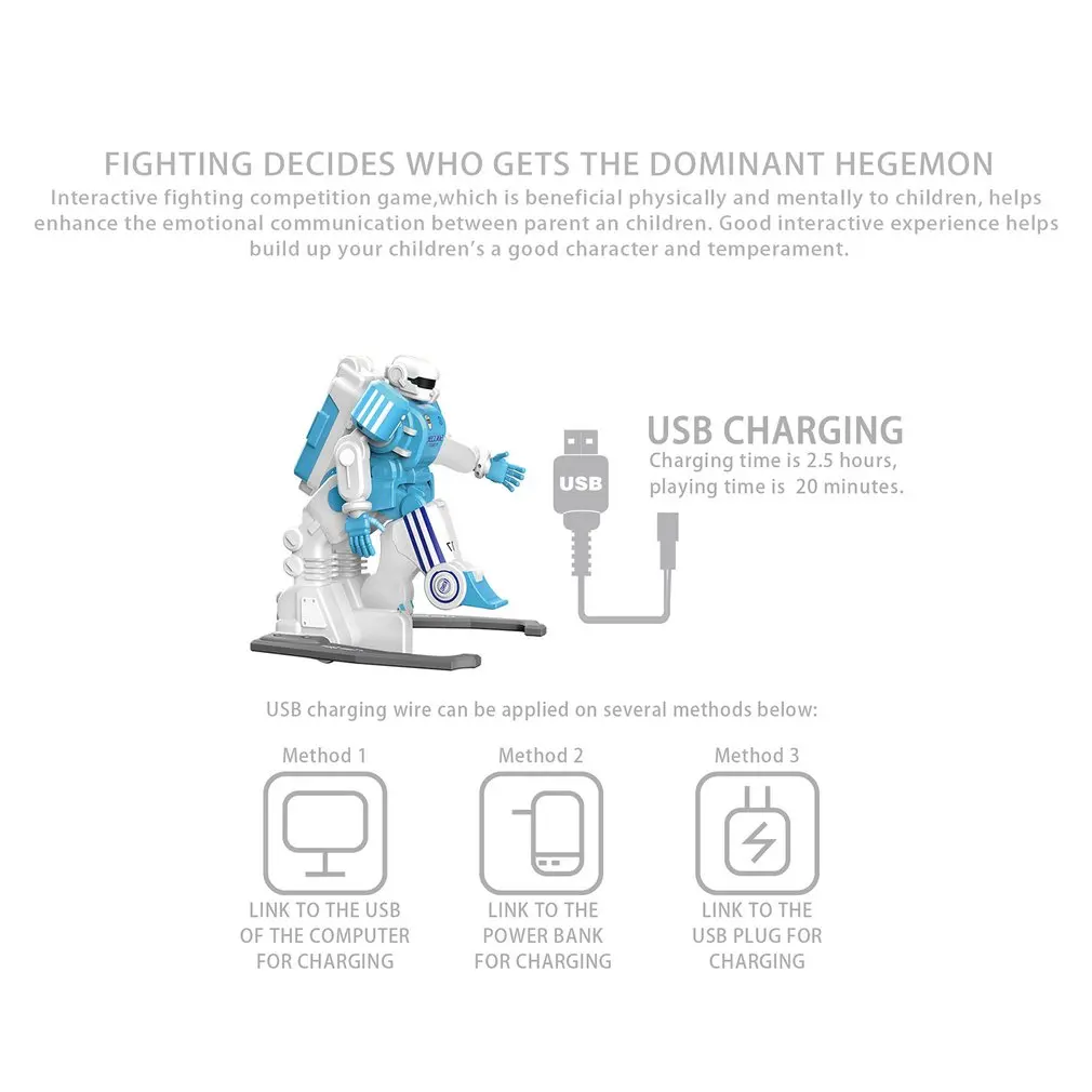 Soccer Robot Smart RC Robots Cartoon Remote Control Toys Electric Football Robot Indoor Toys for Children Christmas Gifts