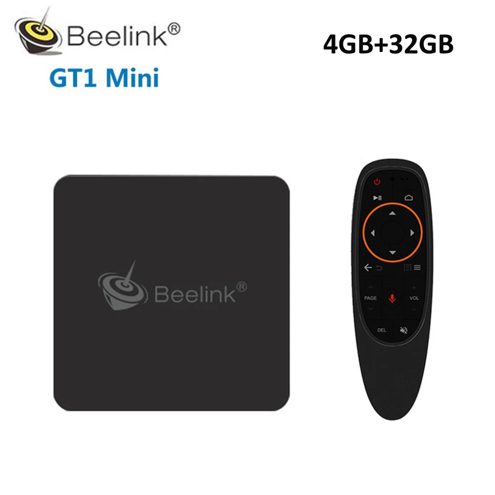 Мини ТВ приставка Beelink GT1 Android 8 1 S905X2 с голосовым пультом дистанционного