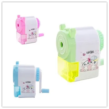 

Korean Style Hand Crank Mechanical Accessory Sharpener Creative Student Cartoon Print Pencil Sharpener For Kids School Supply