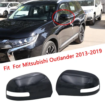 

1 Pair Left & Right Black Door Side Rear View Wing Mirror Cover Cap Fit For Mitsubishi Outlander 2013-2019 7632B413 7632B414
