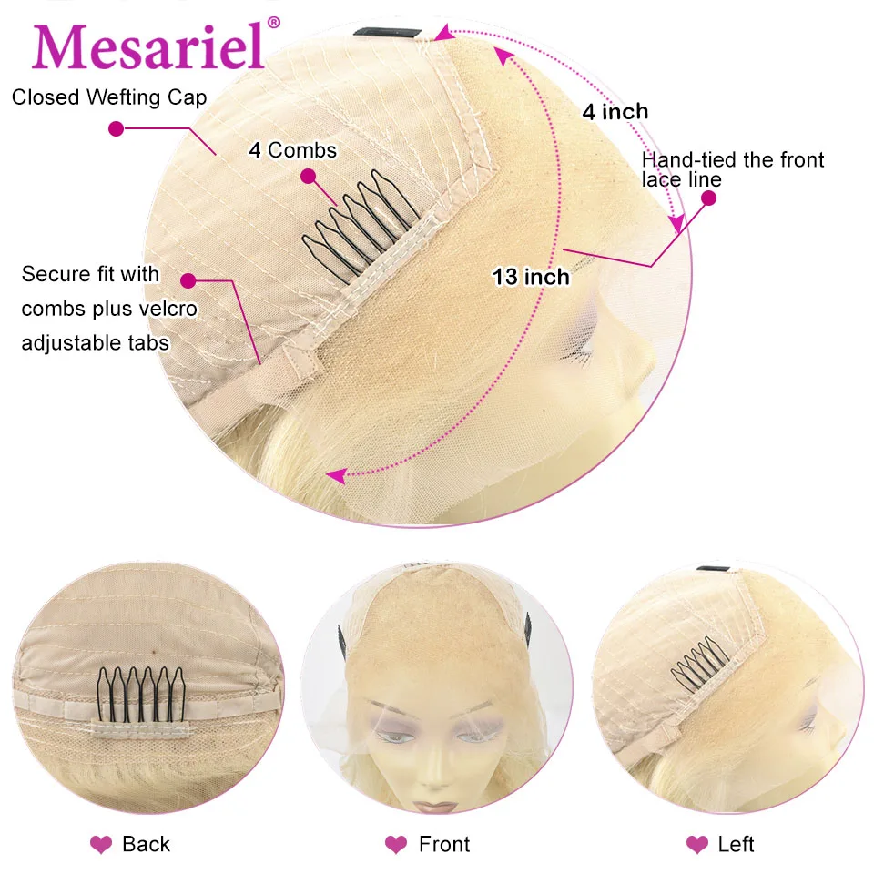 Месариэль медовый блонд 613 кружева спереди al парик предварительно сорвал бразильские прямые волосы длинные remy Волосы Кружева передние парики