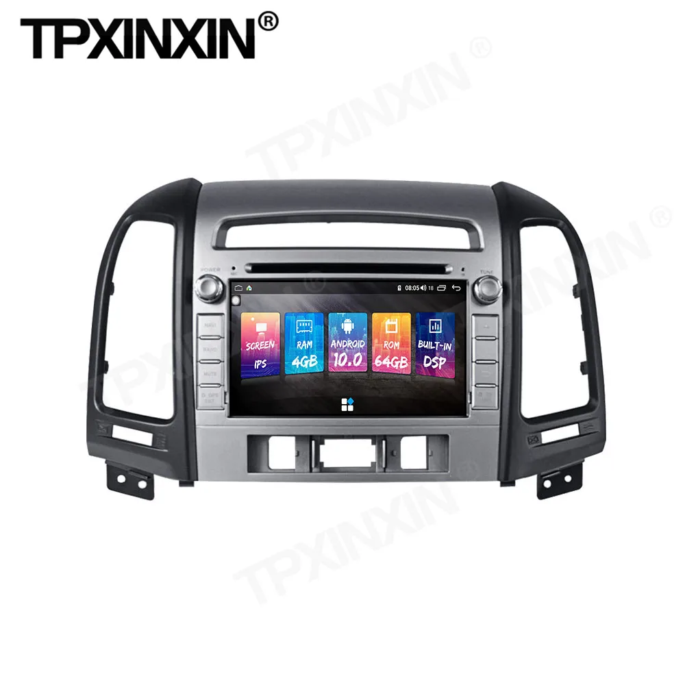 128G Carplay Car Radio 2 Din Stereo Receiver Android 10 For Hyundai Santa Fe 2012 GPS Navigation Player Audio Recorder Head Unit