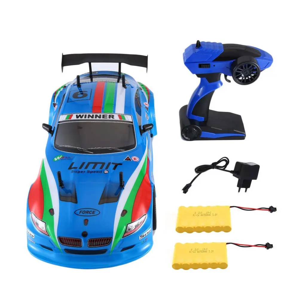 Promo Chance for  1/10 1400mAh 2.4G Racing Car 1:10 RC Model Car 25KM/h Flat Sports Drift Vehicle Toys 2 Batteries EU