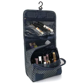 

Portable Travel Toiletry Wash Cosmetic Bag Makeup Storage Case Hanging Organizer Bag,Wine Red color