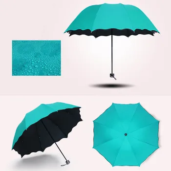 

Folding Umbrella Bloom Flower in Rain Water Windproof Sunshade for Outdoor Sports Anti-UV Parasol AC889